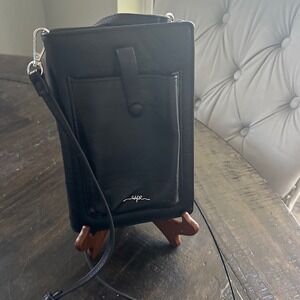 Espe Black Vegan Leather RFID Crossbody Phone Bag Wallet Purse NWOT